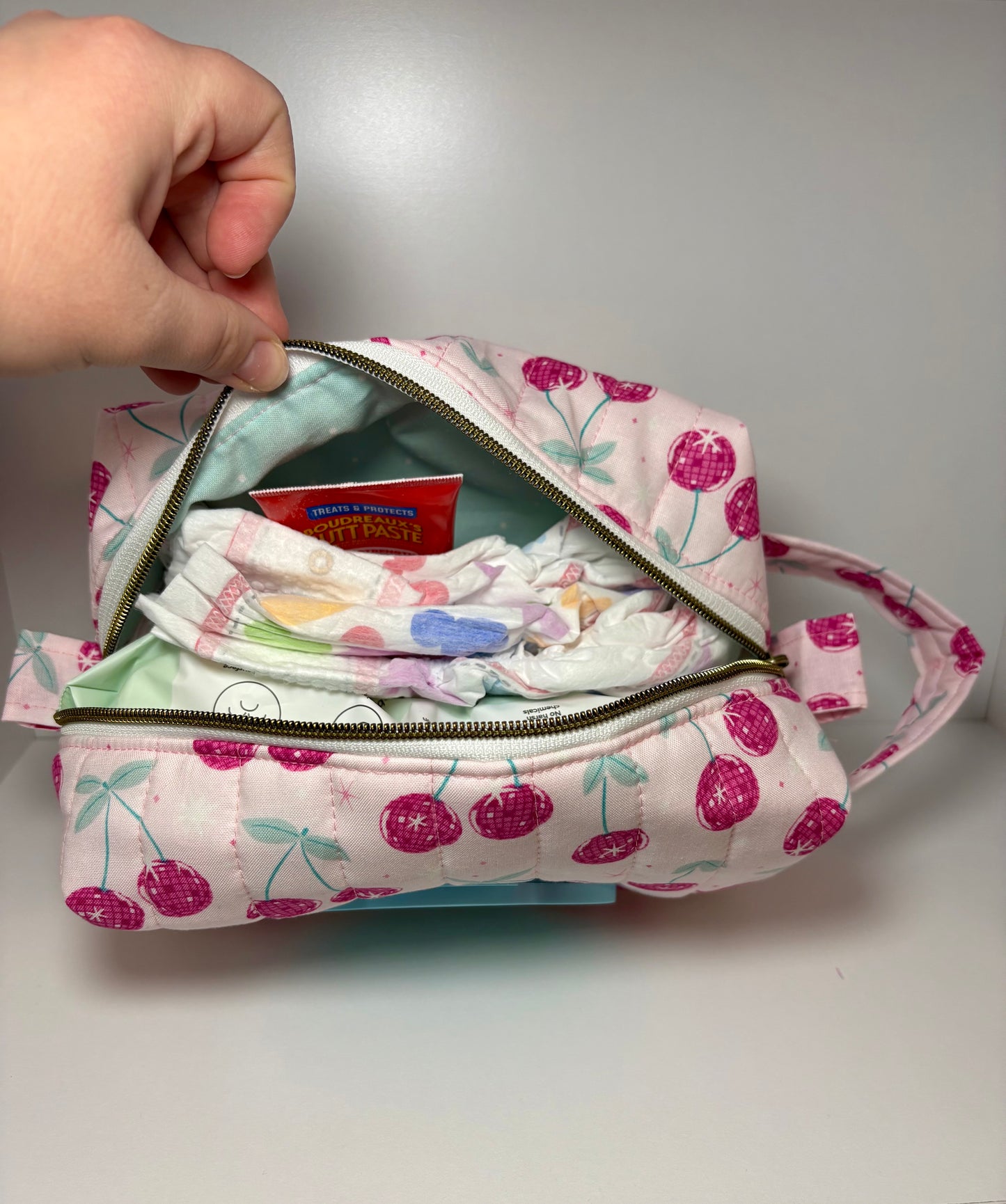 Custom Diaper and Wipes Zipper Pouch