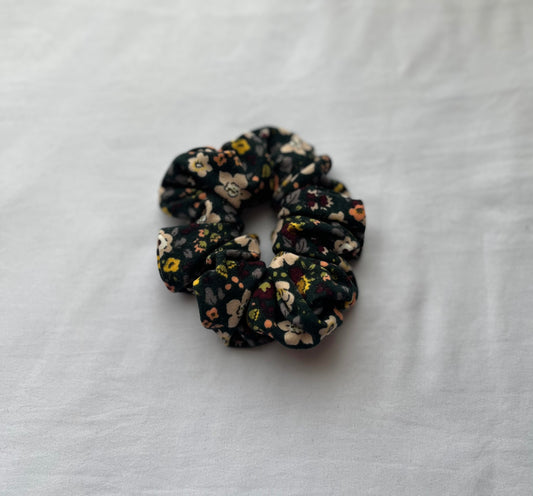 Fall Floral Hair Scrunchie